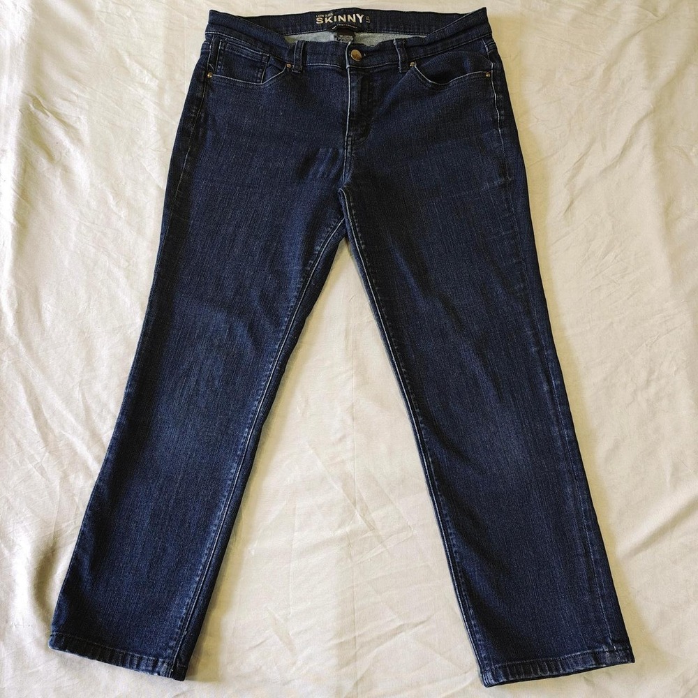 New York & Company Womens Low Rise Skinny Jeans Blue Denim Size 10